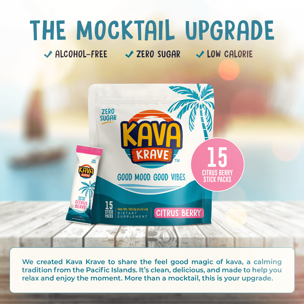 Premium Citrus Berry Kava Sticks - Natural Alcohol Alternative